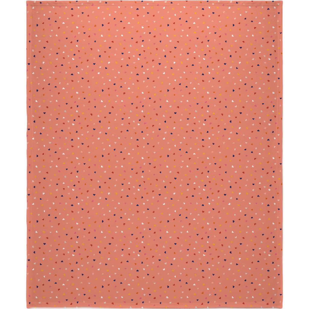 Heart Sprinkles - Pink Blanket, Fleece, 50x60, Pink, Bright Pink