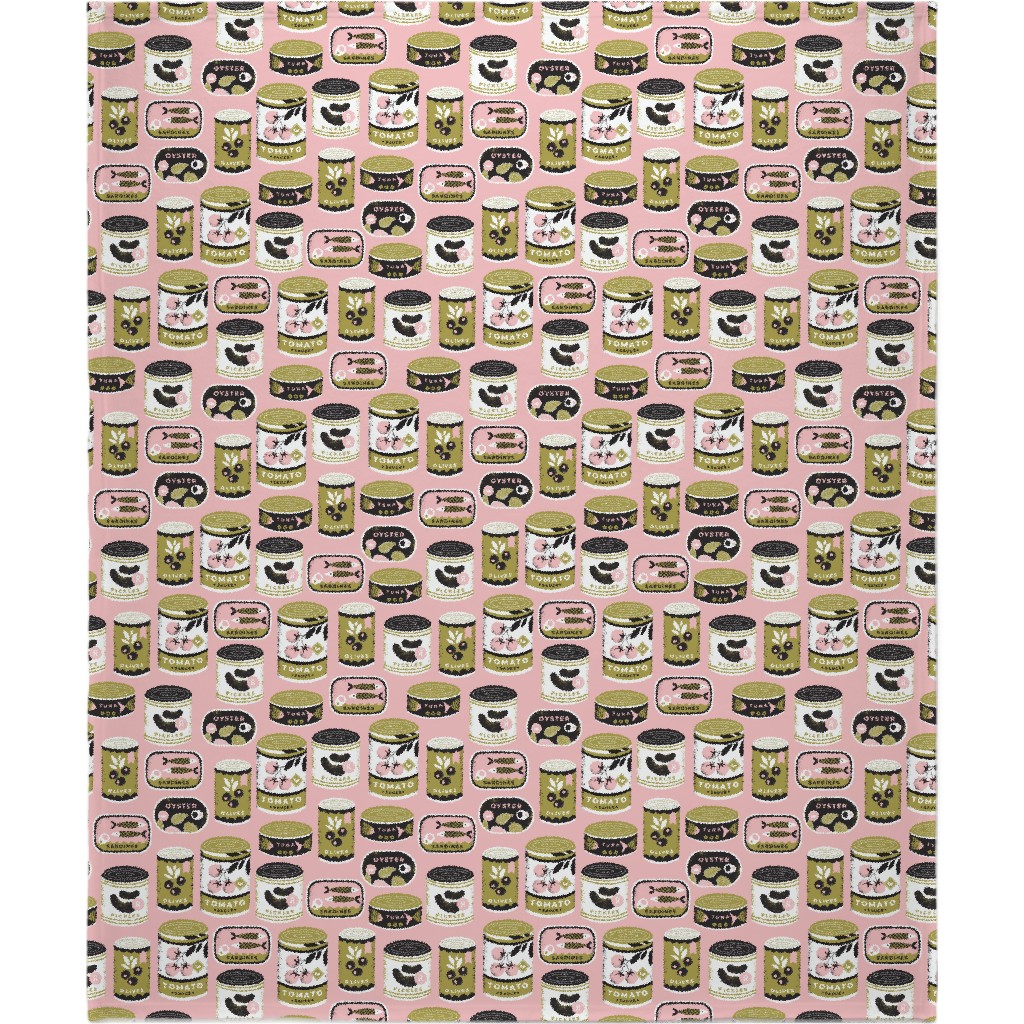 Canned Goods Blanket, Fleece, 50x60, Pink