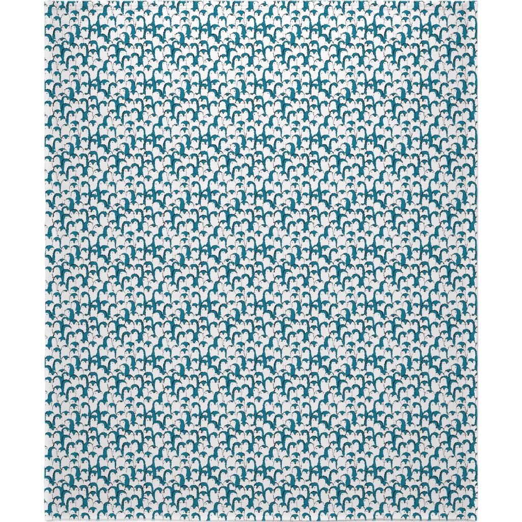 Penguin Huddle Blanket, Fleece, 50x60, Blue