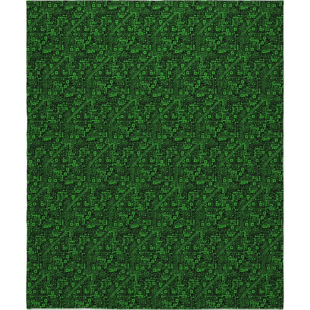 Short Circuits Blanket, Fleece, 50x60, Green, Fresh Cut