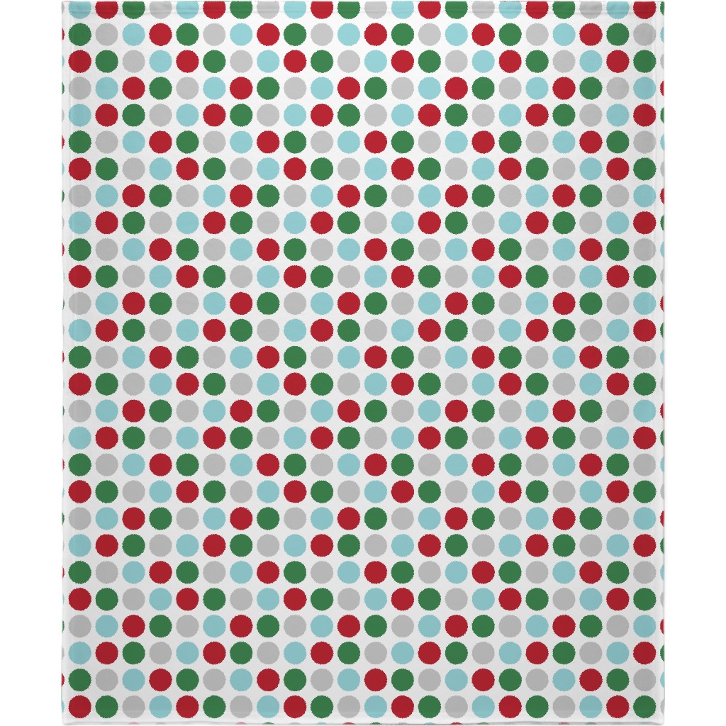 Christmas Wish Polka Dots - Multi Blanket, Fleece, 50x60, Multicolor