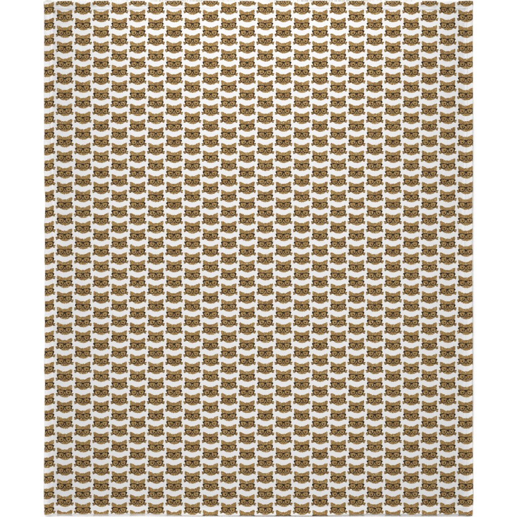 Sparkle Kitties Blanket, Fleece, 50x60, Beige, Truffle