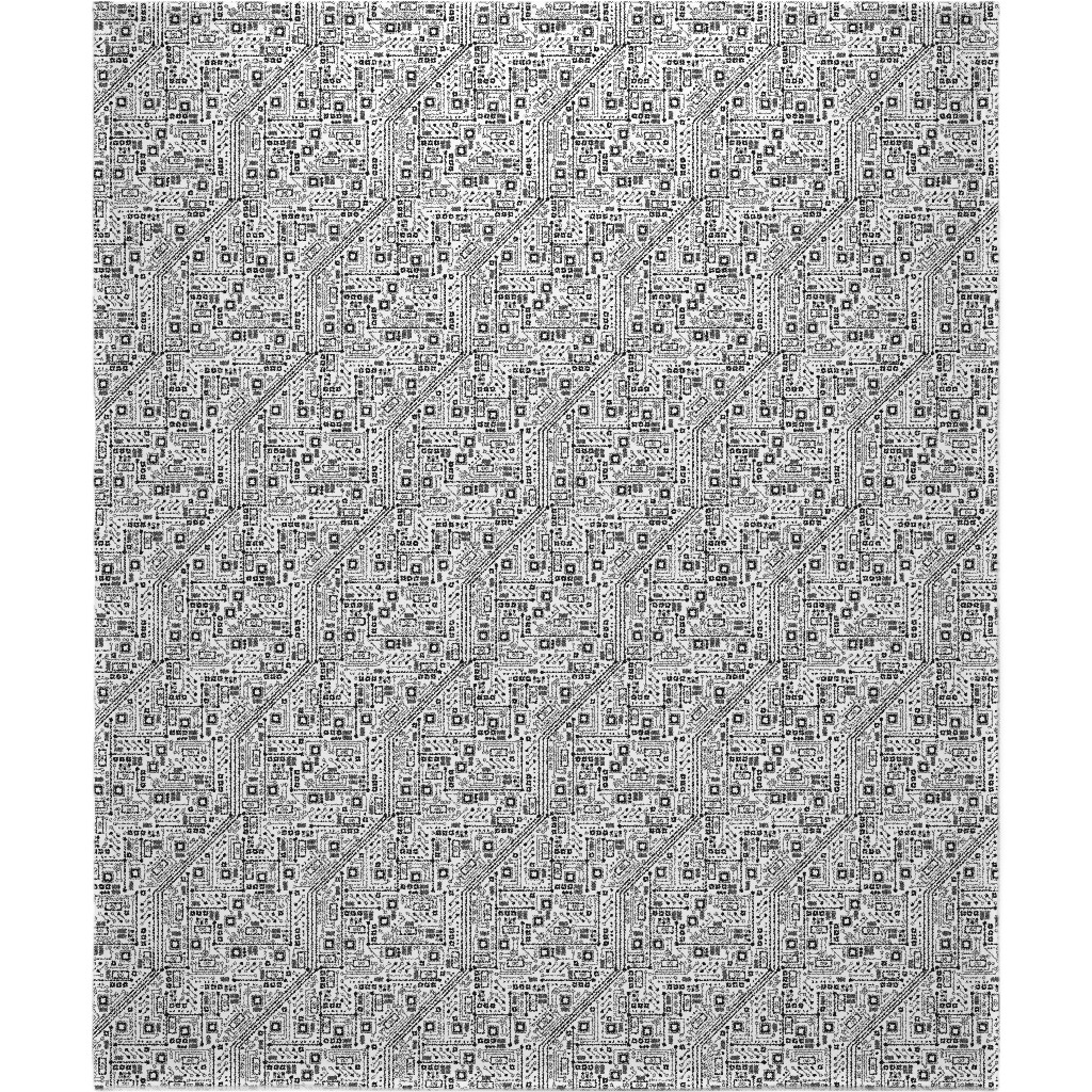 Short Circuits Blanket, Fleece, 50x60, White
