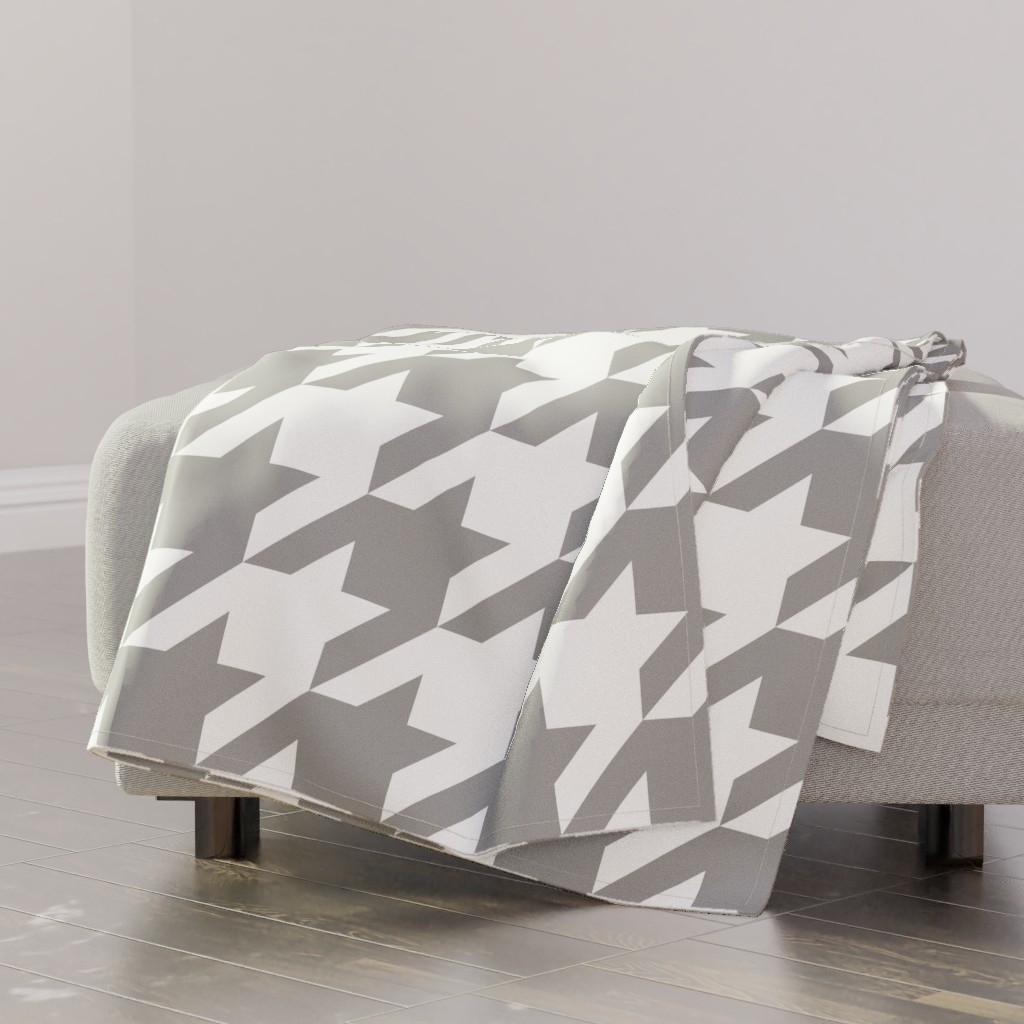 Modern Houndstooth Check Grey and White Blanket Shutterfly