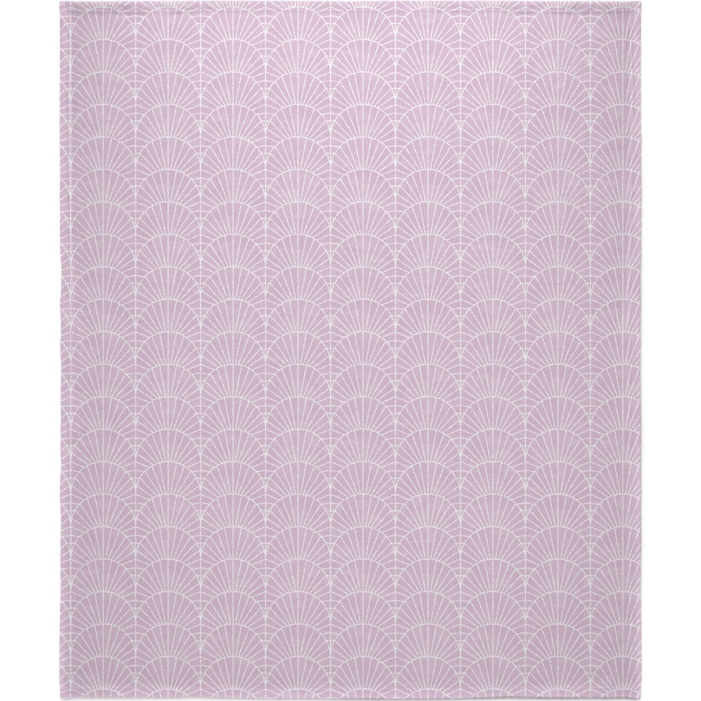 Art Deco Fields - Lavender Blanket, Fleece, 50x60, Purple