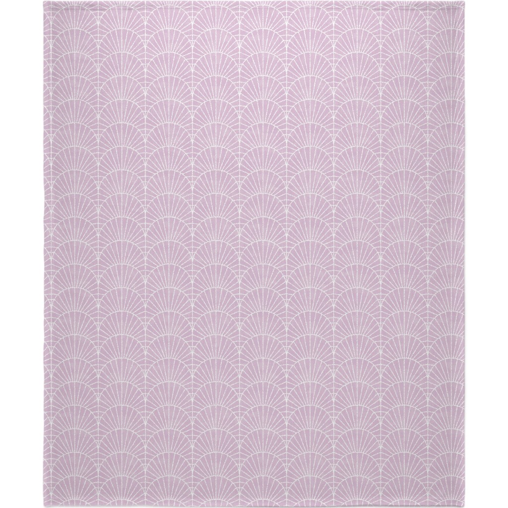 Art Deco Fields - Lavender Blanket, Fleece, 50x60, Purple, Purple