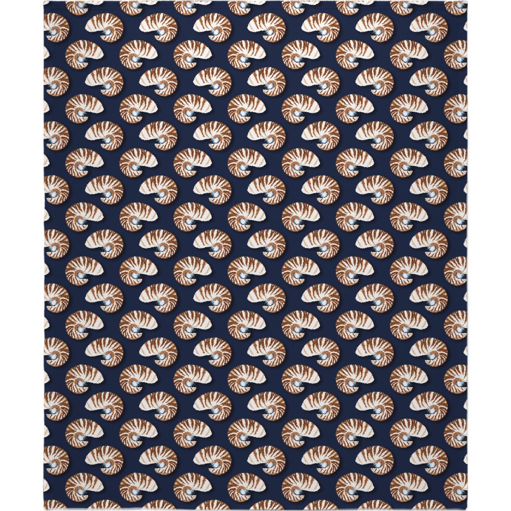 Nautilus - Indigo Blanket, Fleece, 50x60, Blue