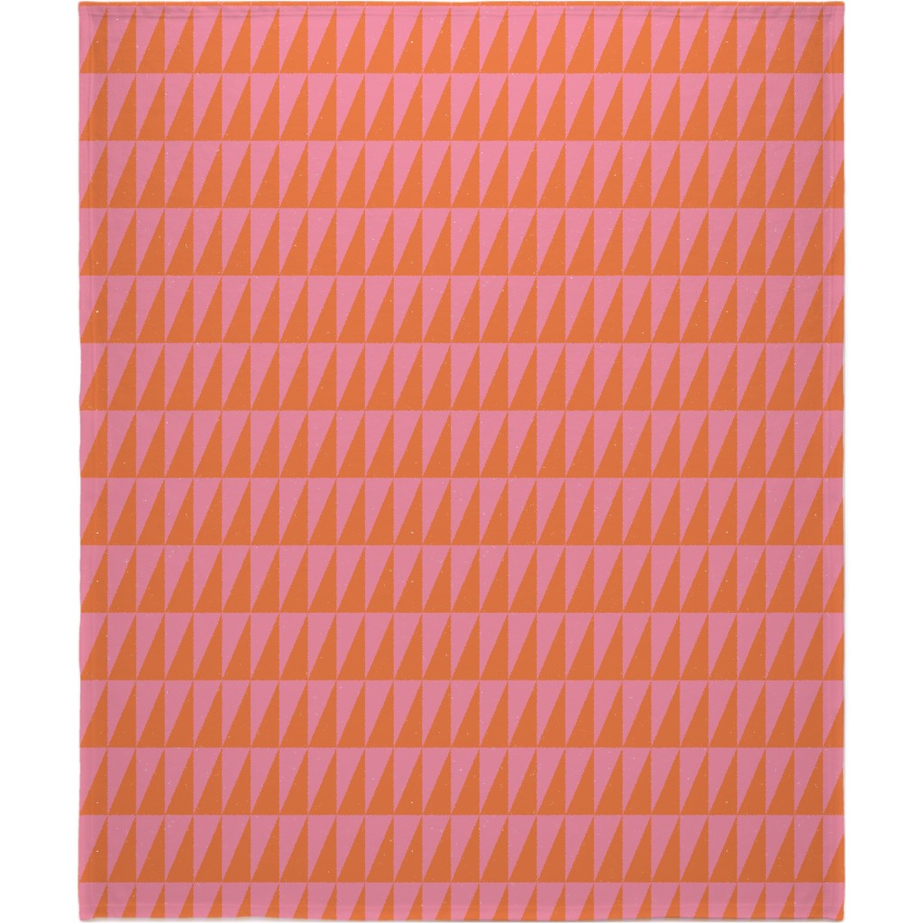 Dual Traingles - Pink Blanket, Fleece, 50x60, Pink, Bright Pink