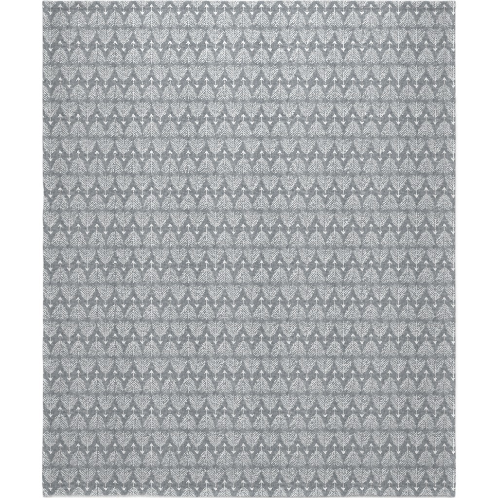 Django Arrows Blanket, Fleece, 50x60, Gray, Silver