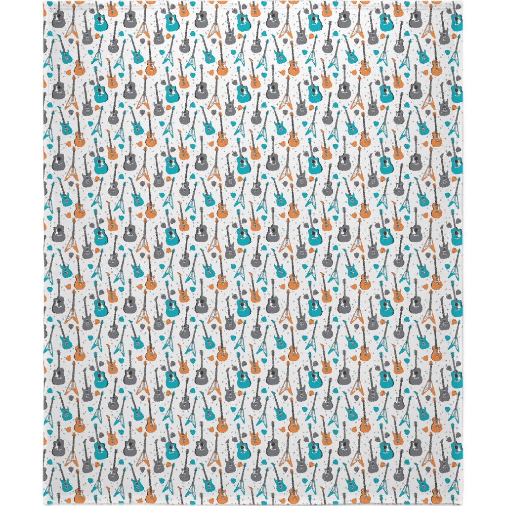 Guitars - Multicolor Blanket, Fleece, 50x60, Multicolor