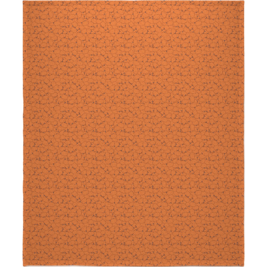 Squashed Squash Blanket, Fleece, 50x60, Orange