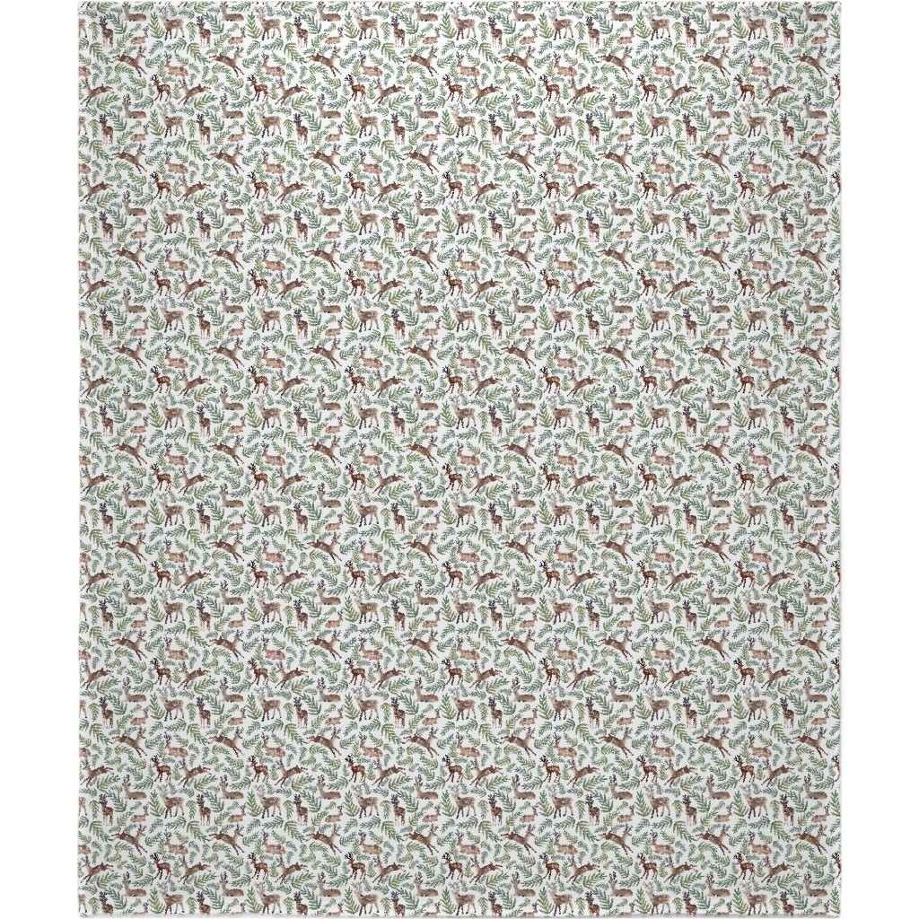 Loved Dearly - Green and Brown Blanket, Fleece, 50x60, Green, Classic Green