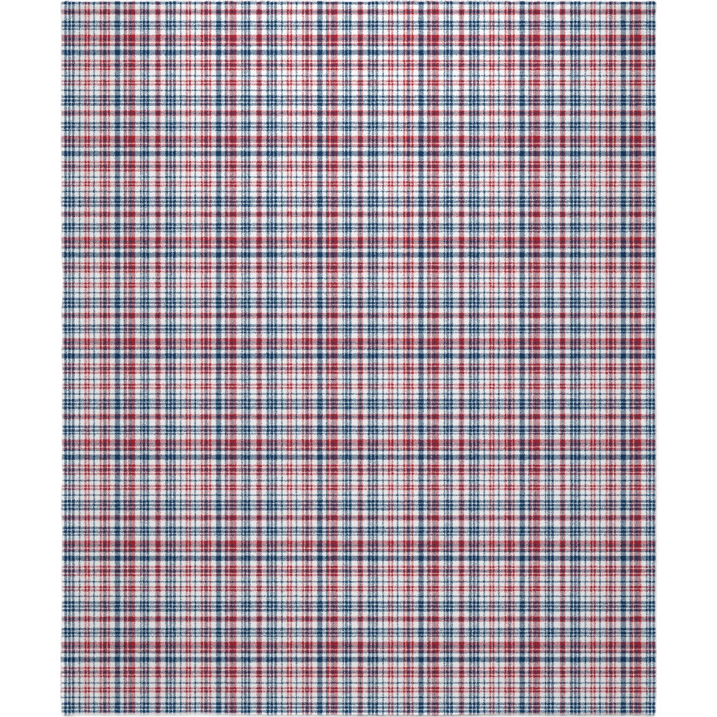 American Plaid - Blue and Red Blanket, Fleece, 50x60, Multicolor