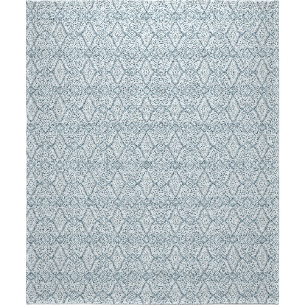 Tribal Dot - Navy Blanket, Fleece, 50x60, Blue, True Blue