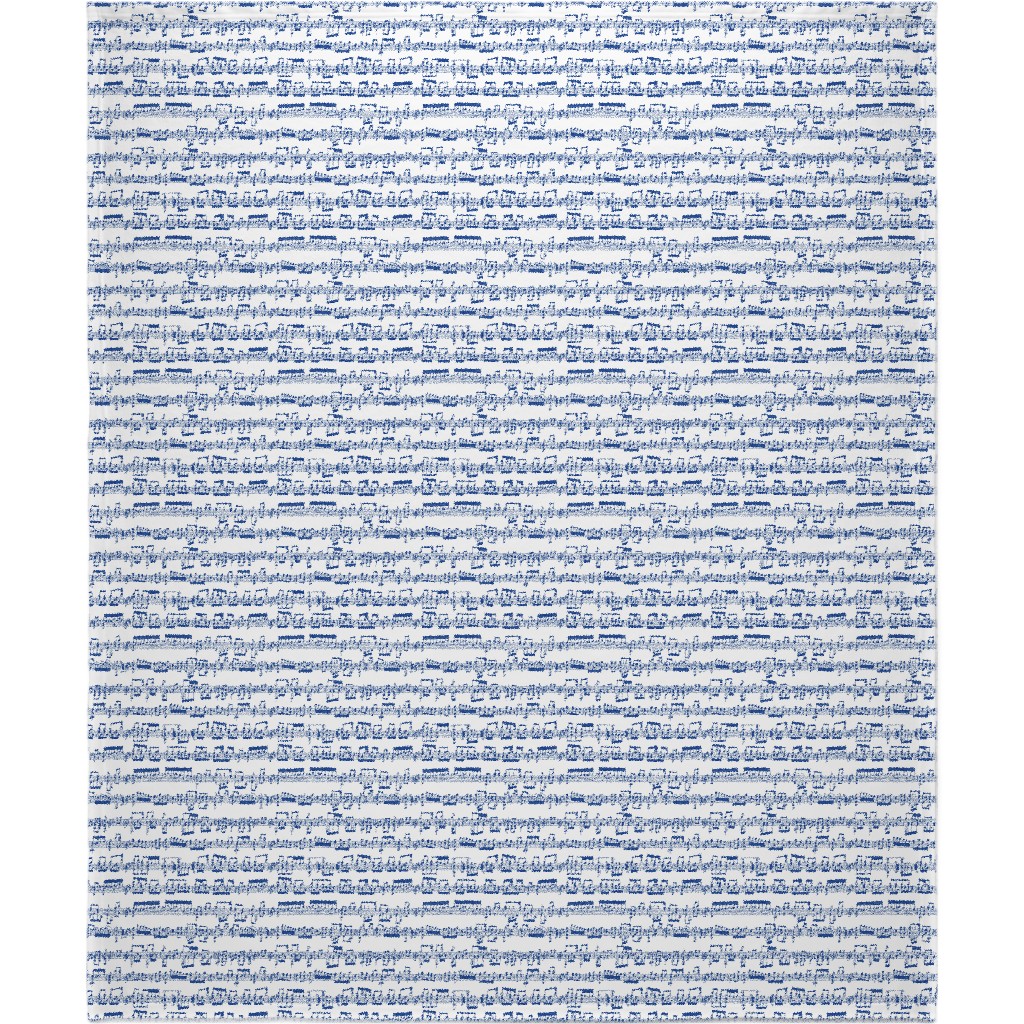 Sheet Music Blanket, Fleece, 50x60, Blue, Gibraltar
