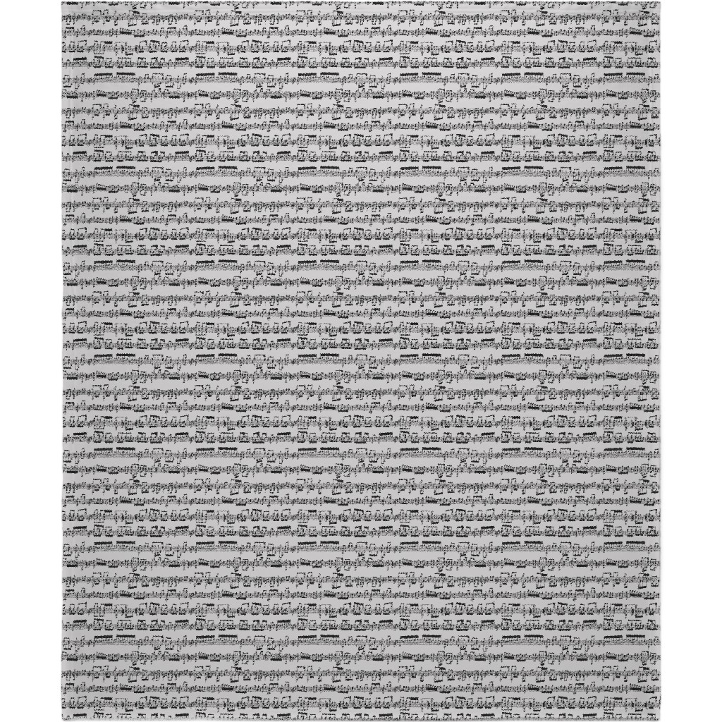Sheet Music Blanket, Fleece, 50x60, Gray