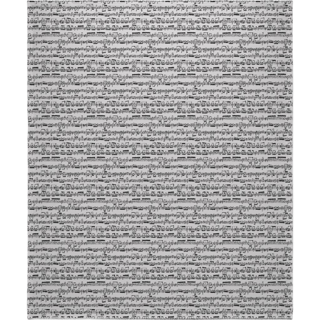 Sheet Music Blanket, Fleece, 50x60, Gray, Dove Gray