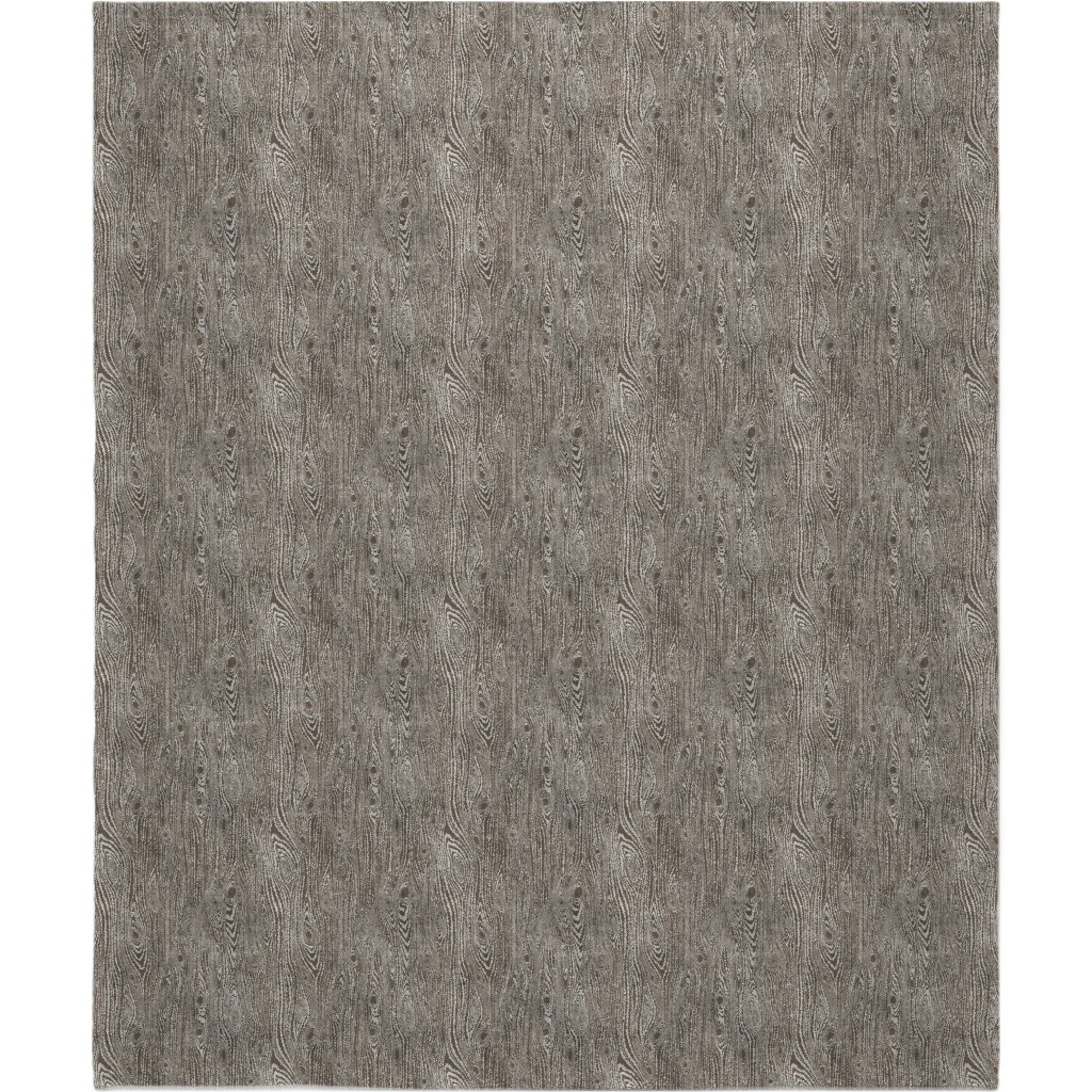 Woodgrain Driftwood Blanket, Fleece, 50x60, Brown