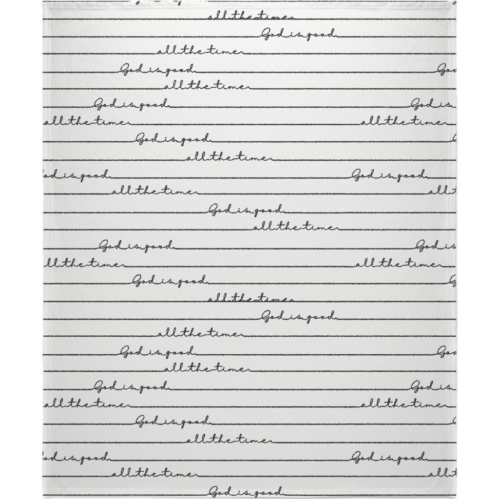 God Is Good Print - Neutral Blanket, Fleece, 50x60, White, White