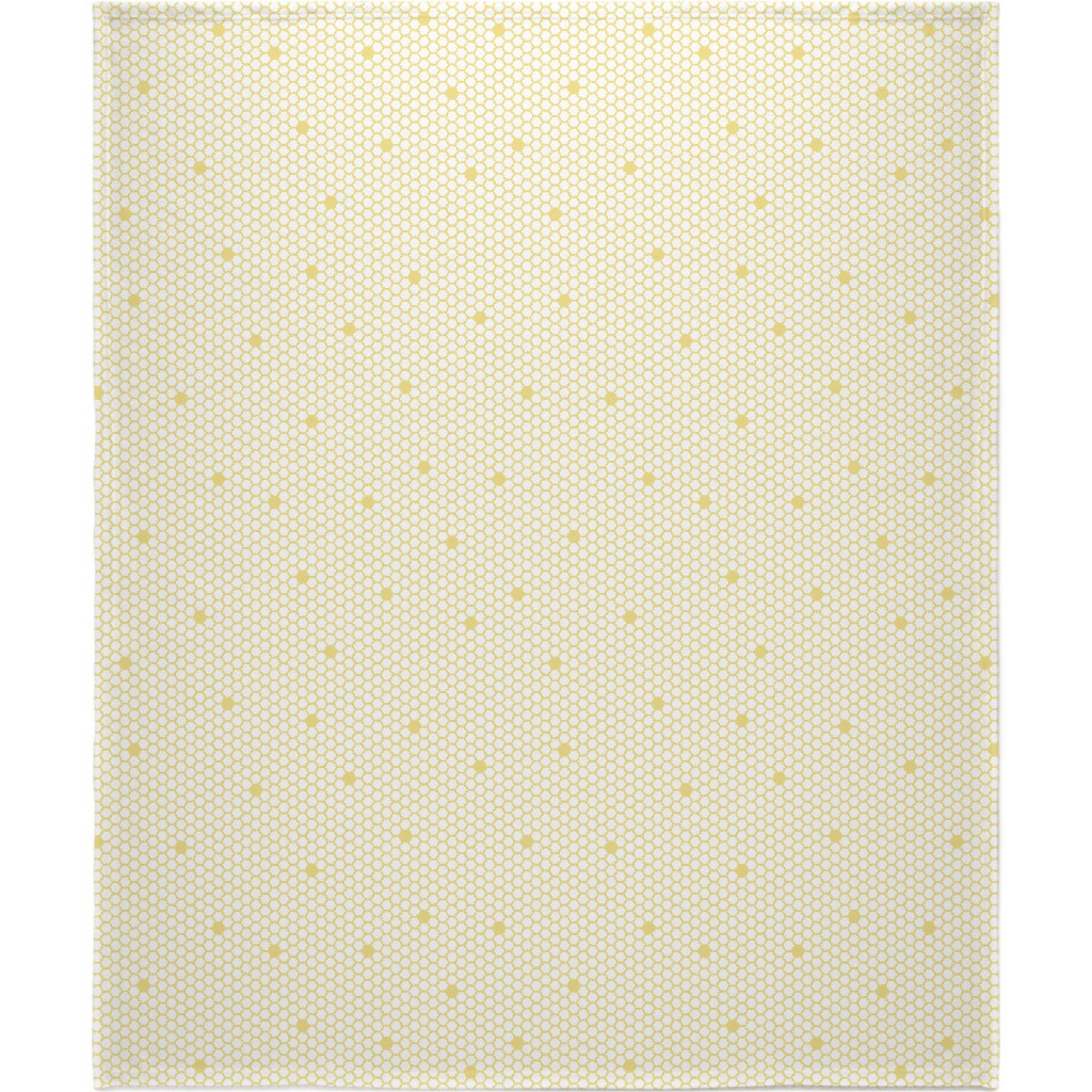 Honeycomb - Sugared Spring - Yellow Blanket, Fleece, 50x60, Yellow