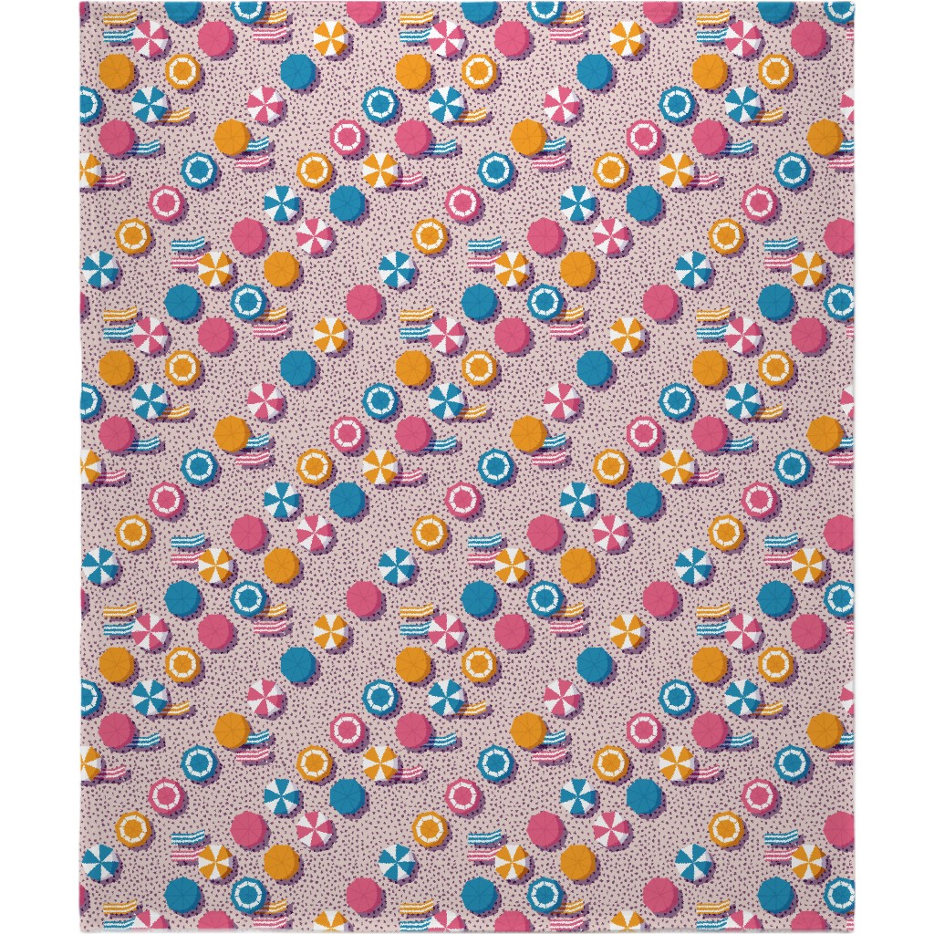 My Summer Vacay - Pink Blanket, Fleece, 50x60, Pink