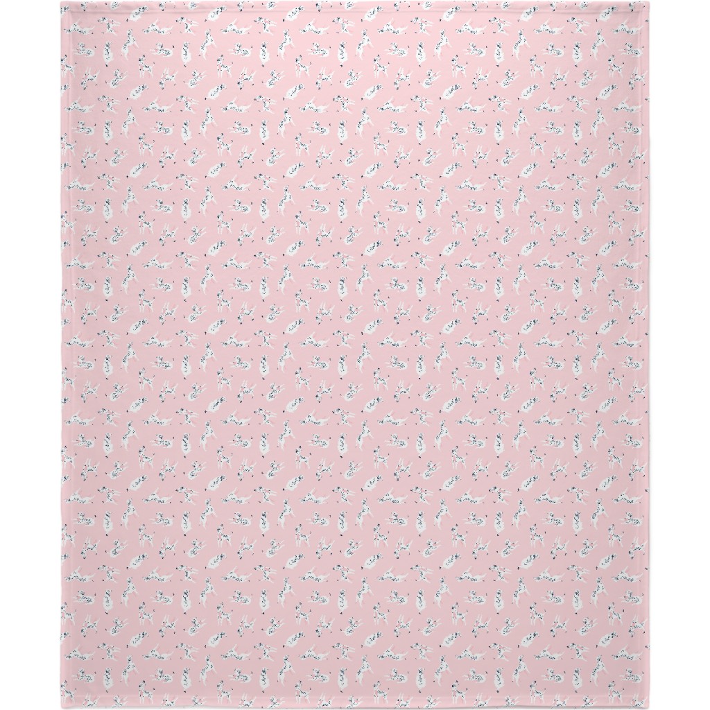 Funny Dalmatian - Pink Blanket, Fleece, 50x60, Pink
