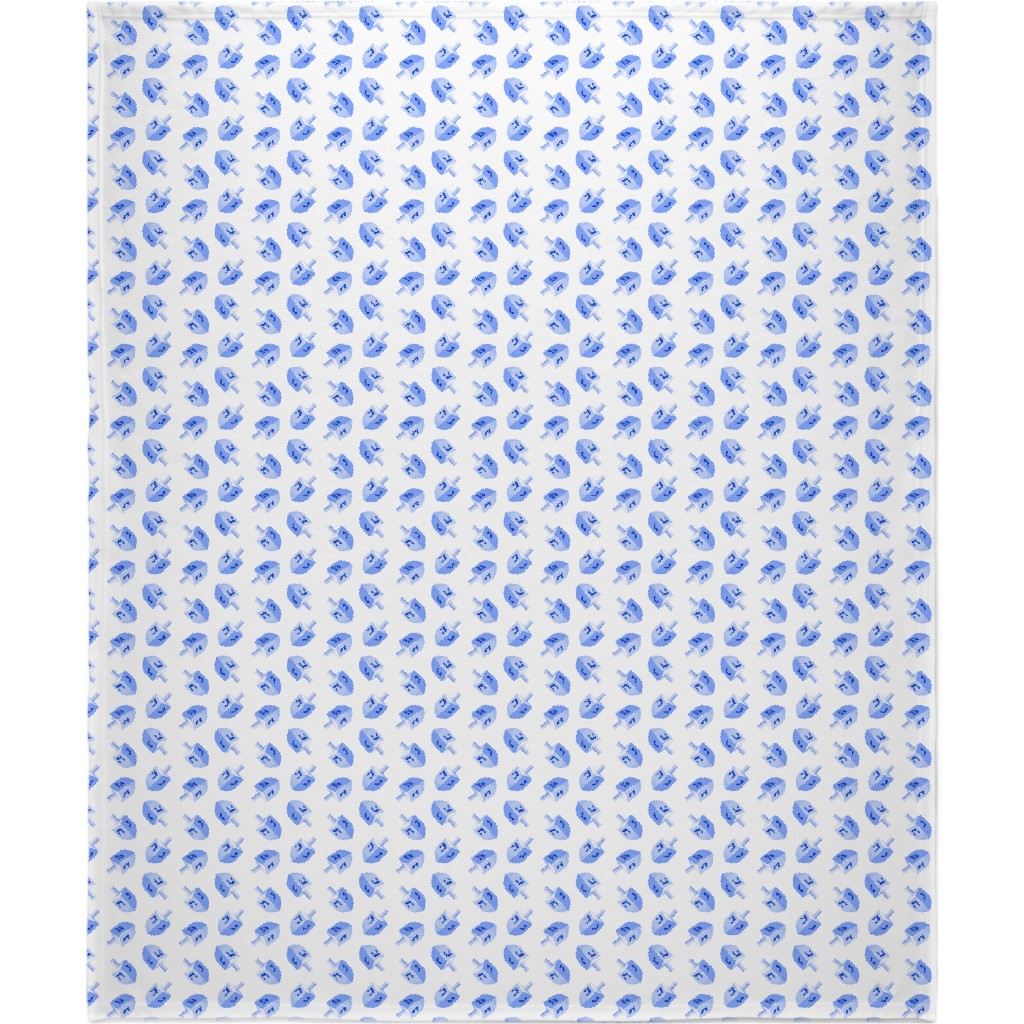 Dreidels Blanket, Fleece, 50x60, Blue
