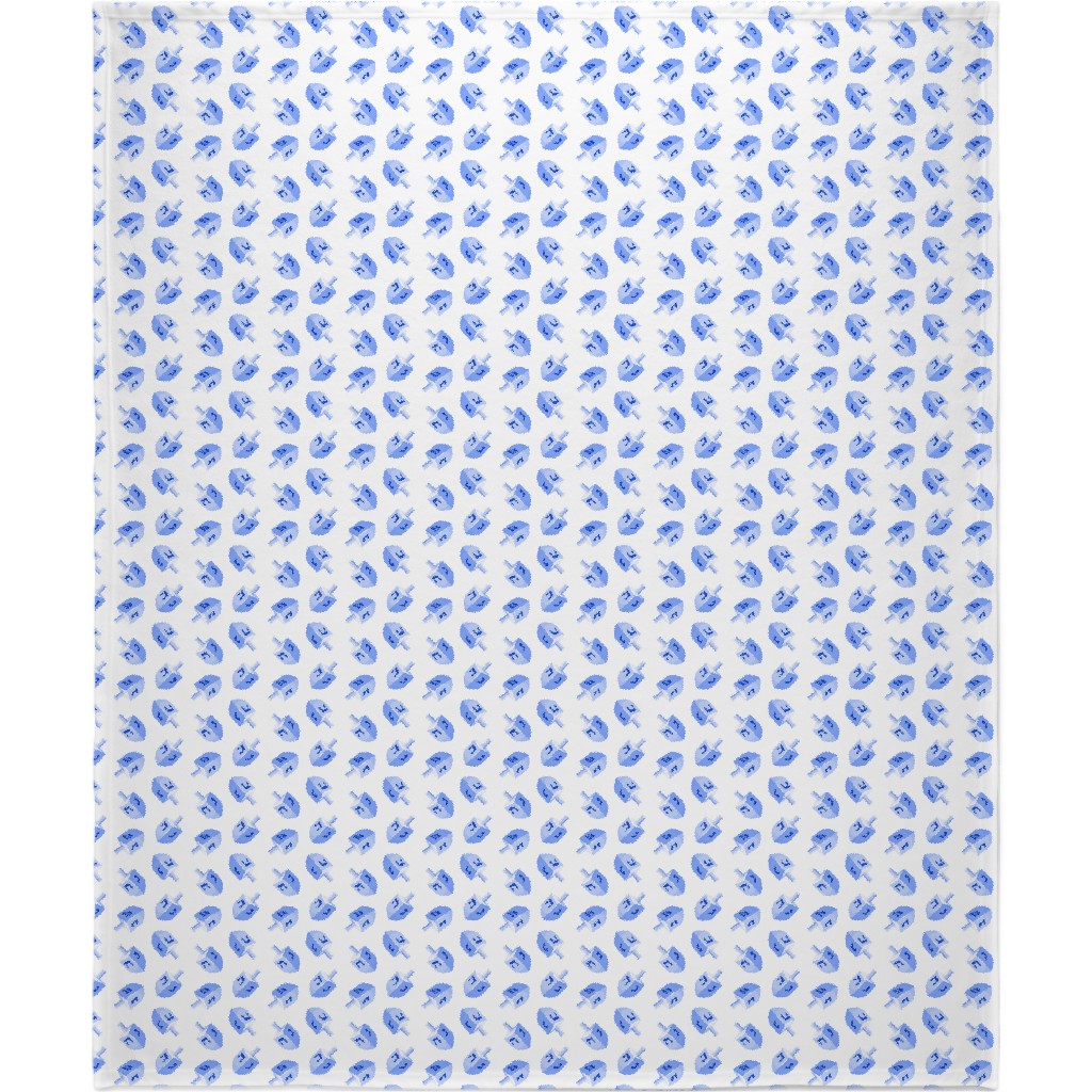 Dreidels Blanket, Fleece, 50x60, Blue