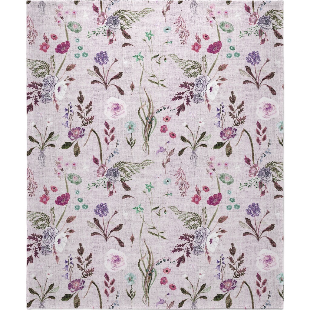 Jane - Lavender Blanket, Fleece, 50x60, Purple