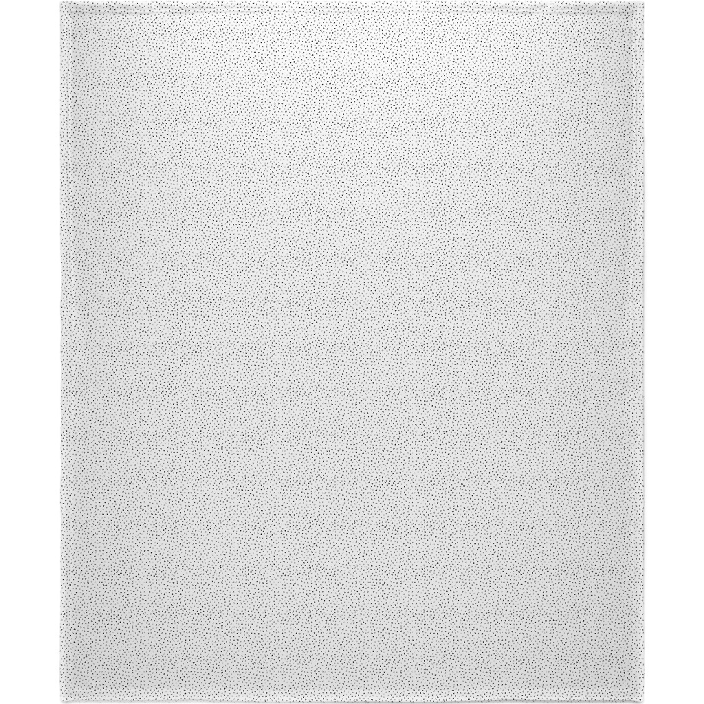 Tiny Dot - Black + White Blanket, Fleece, 50x60, White, White