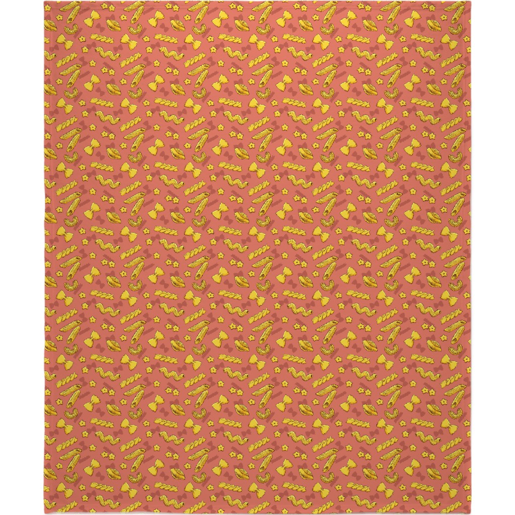 Pasta Blanket, Fleece, 50x60, Orange, Light Salmon