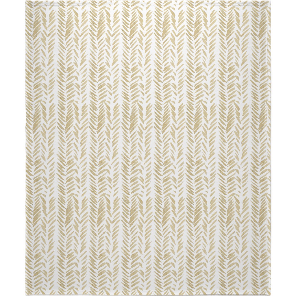 Leaf - Gold Blanket, Fleece, 50x60, Yellow