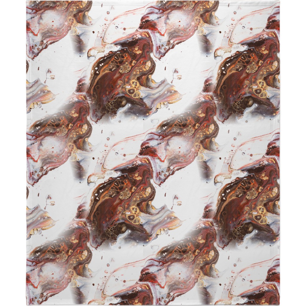 Acrylic Flow Blanket, Fleece, 50x60, Brown, Pebble