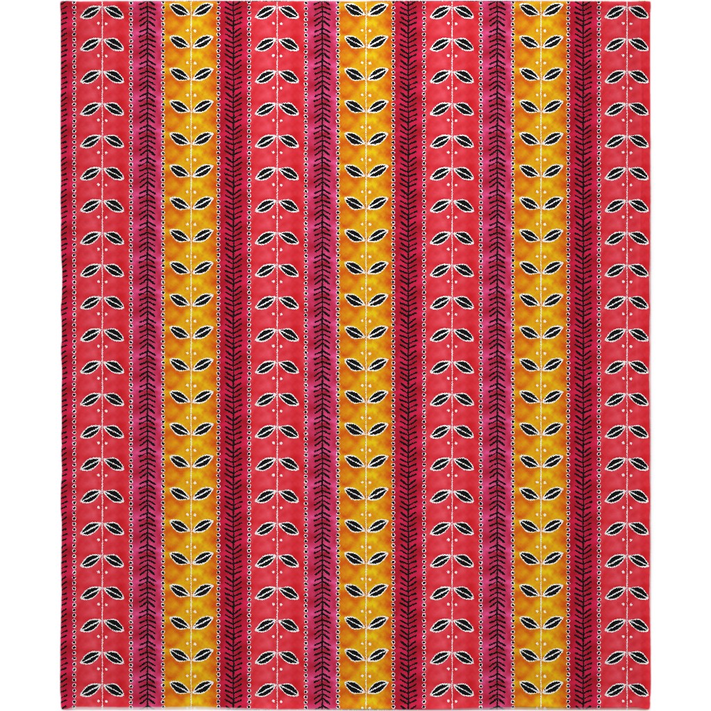 Ribbons Blanket, Fleece, 50x60, Red, Red