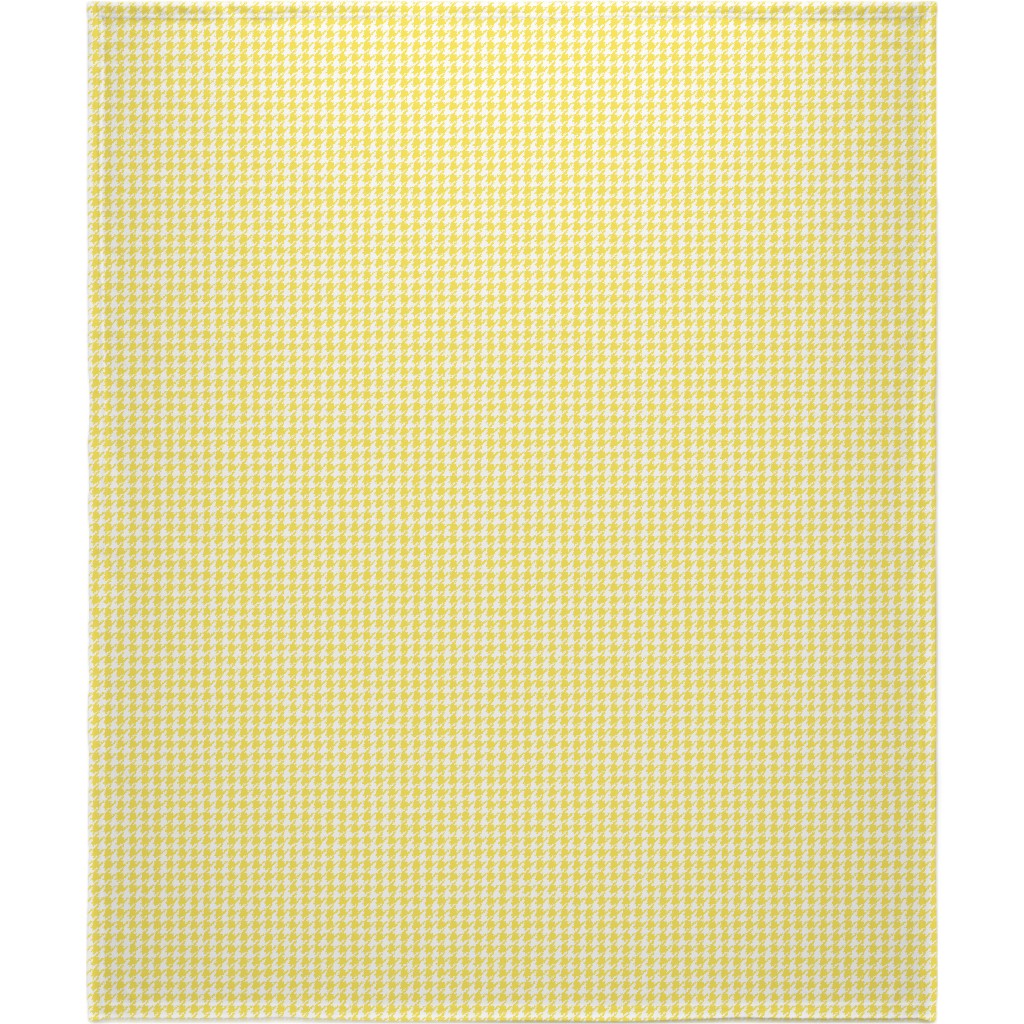 Happy Houndstooth Blanket, Fleece, 50x60, Yellow