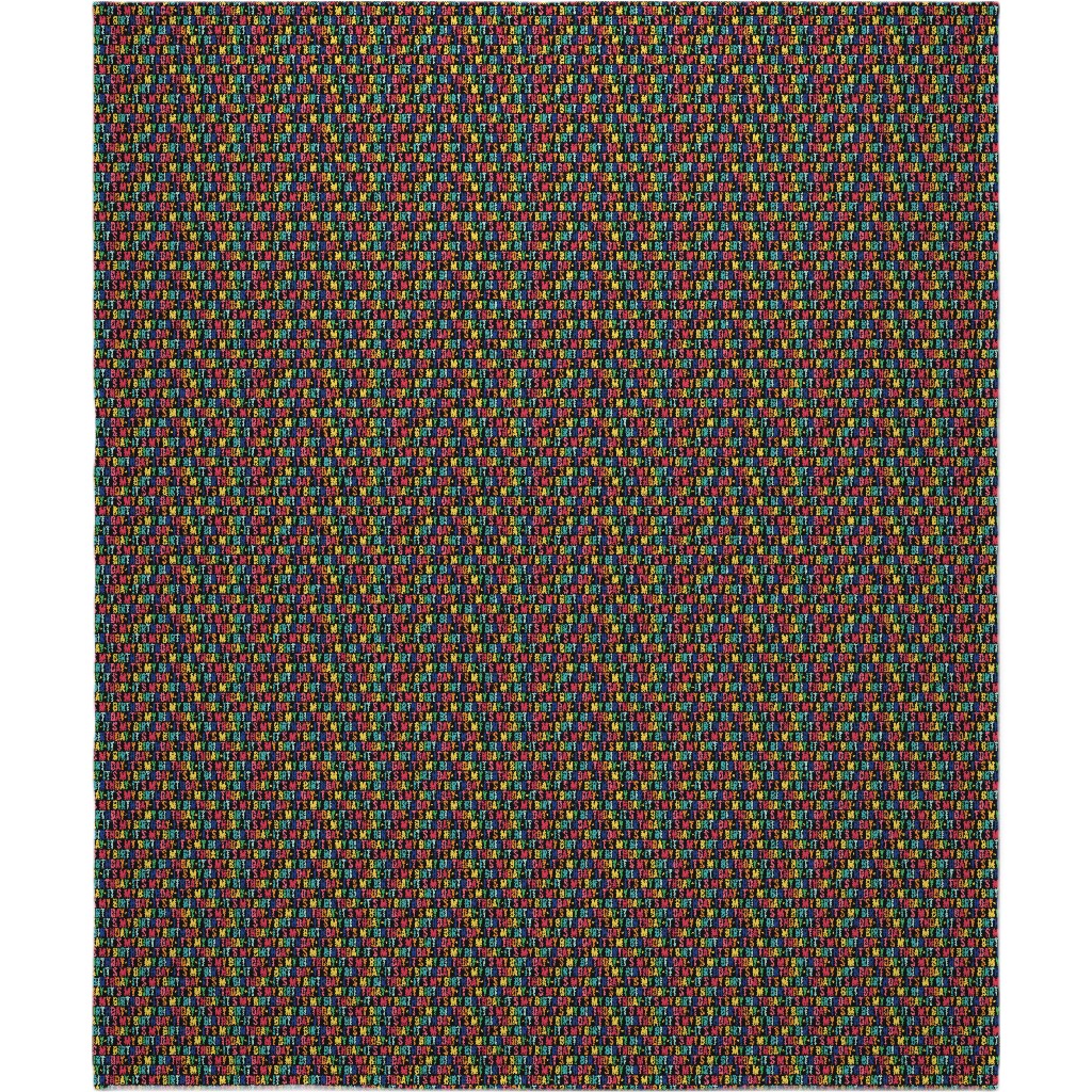 It's My Birthday Rainbow - Multicolor on Dark Blanket, Fleece, 50x60, Multicolor