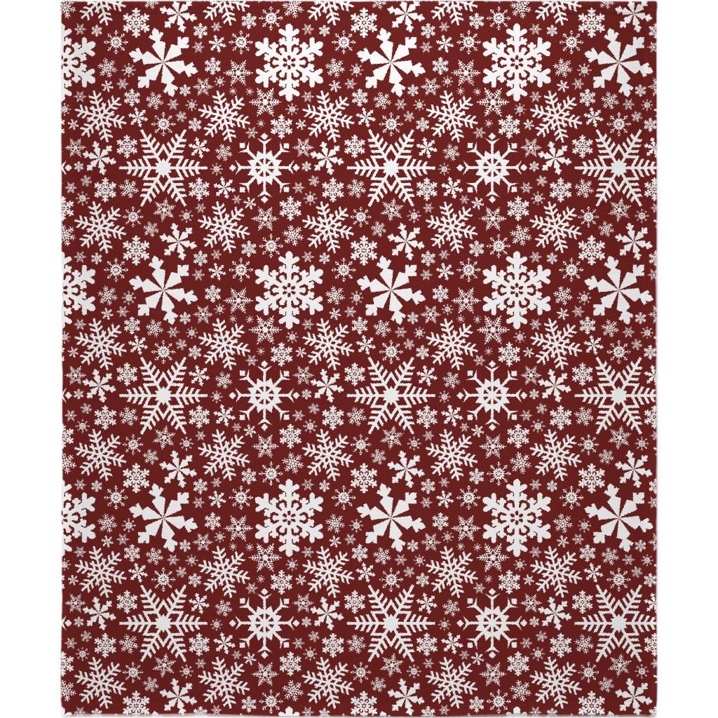 Red snowflake online blanket