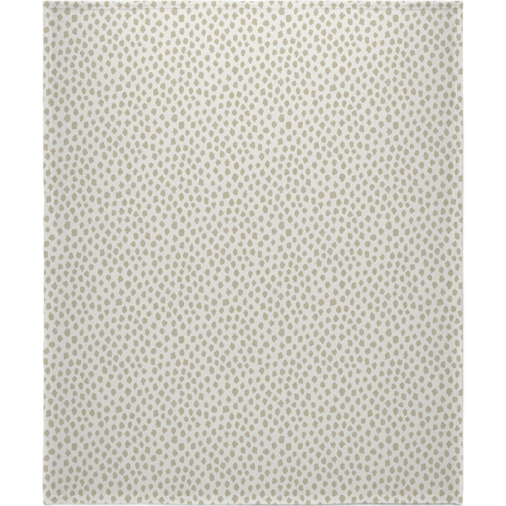 Khaki Spots - Gray Blanket, Fleece, 50x60, Gray