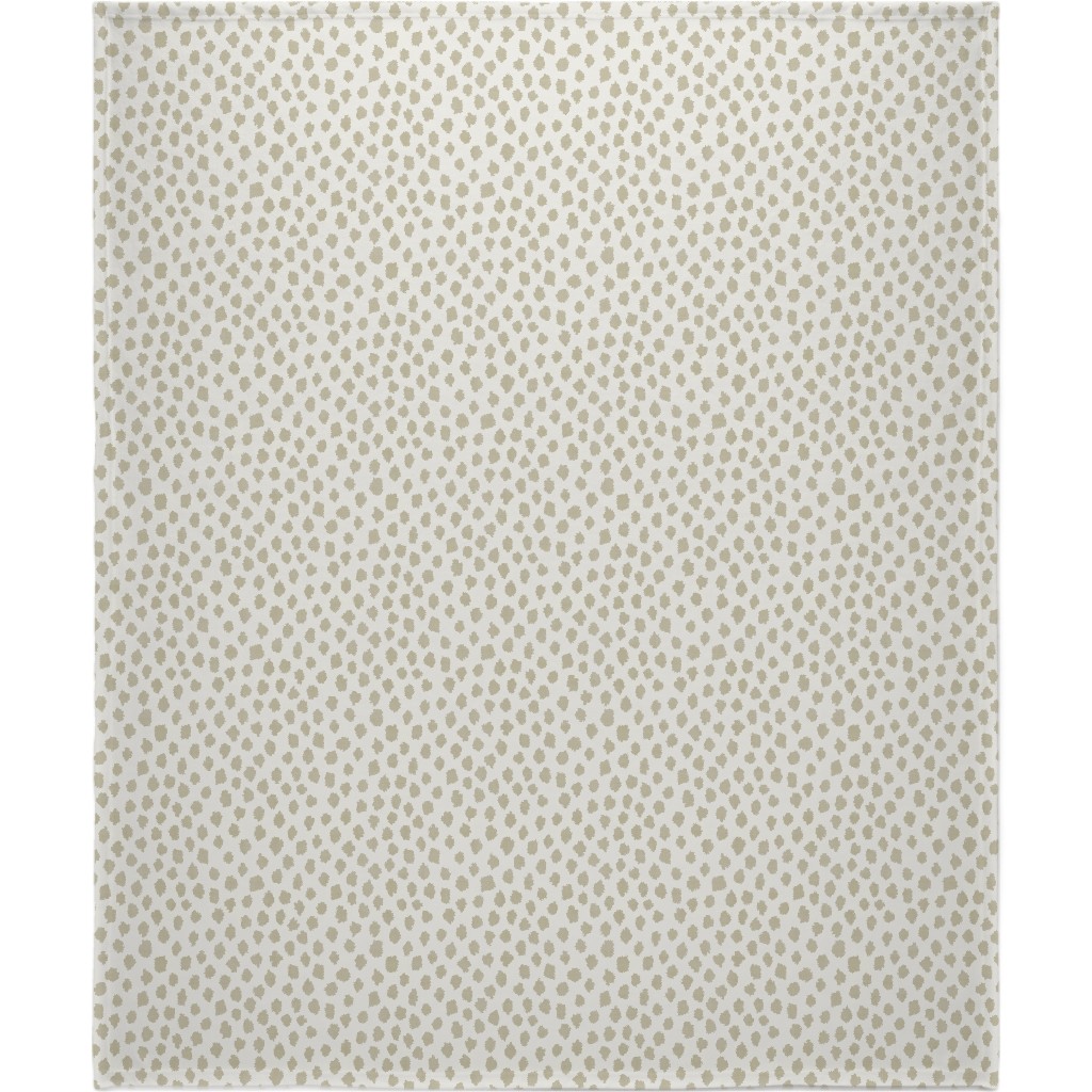 Khaki Spots - Gray Blanket, Fleece, 50x60, Gray, Gray
