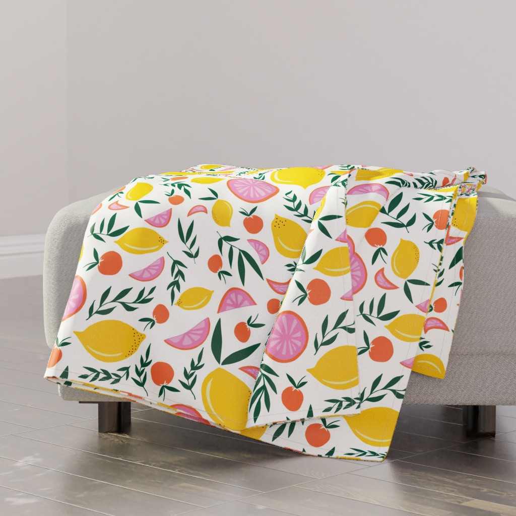 Citrus Grove Pink and Yellow Blanket Shutterfly