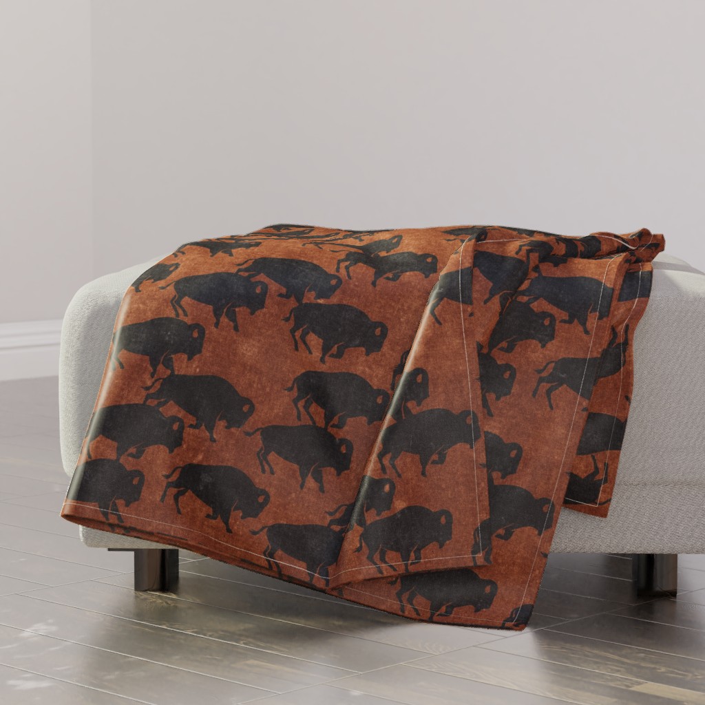 Bison Stampede Inkwell on Brandywine Blanket Shutterfly