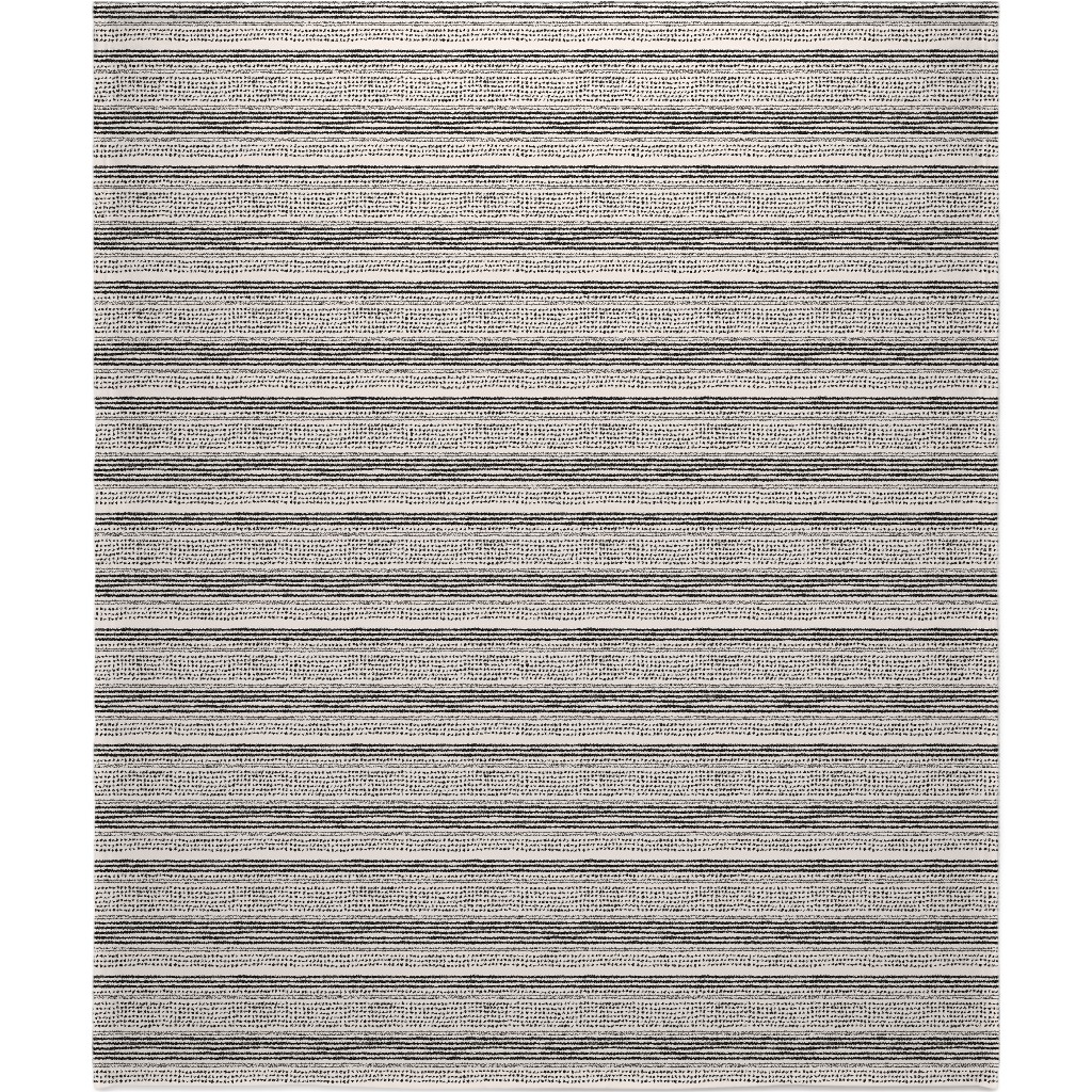 Minimal Mudcloth Blanket, Fleece, 50x60, Beige, Charcoal