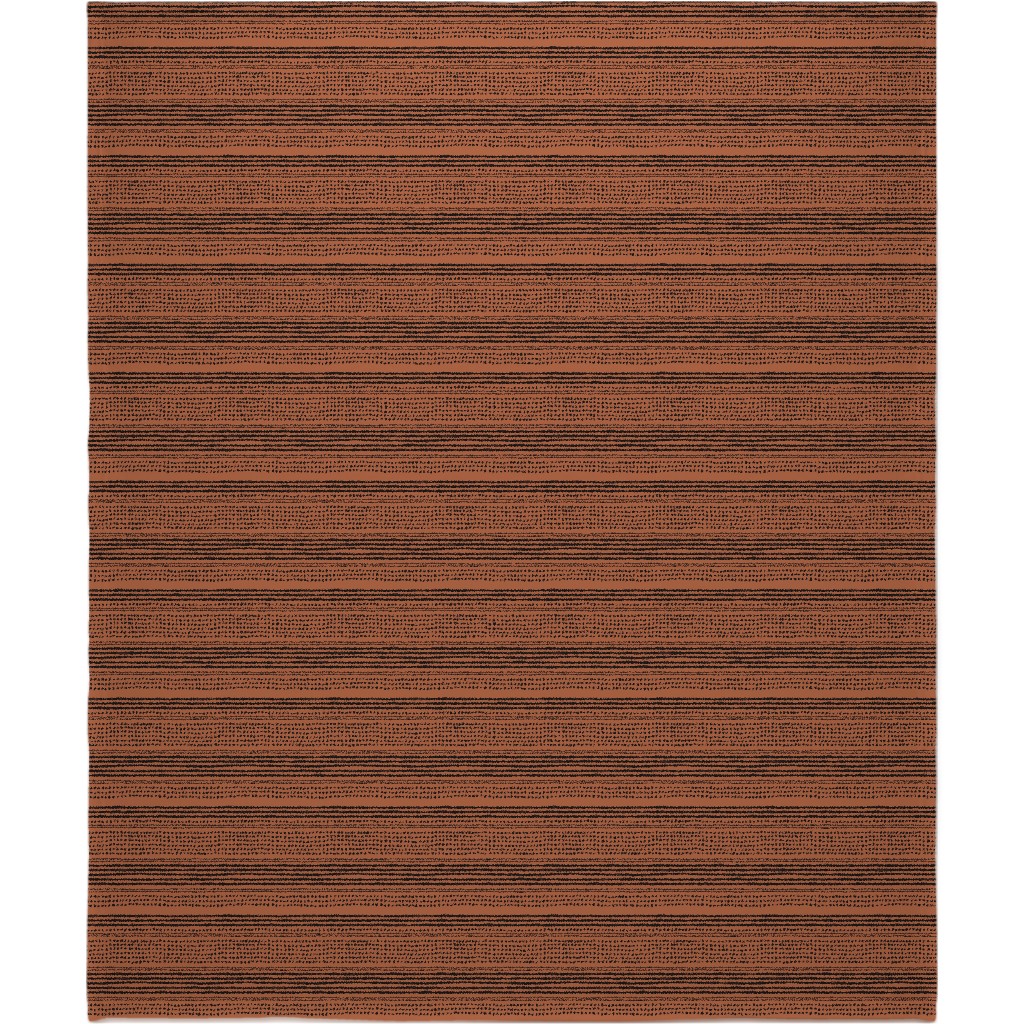 Minimal Mudcloth Blanket, Fleece, 50x60, Red, Earth