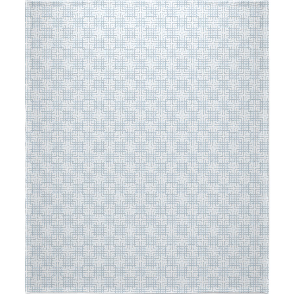 Cross Grid - Blue Blanket, Fleece, 50x60, Blue