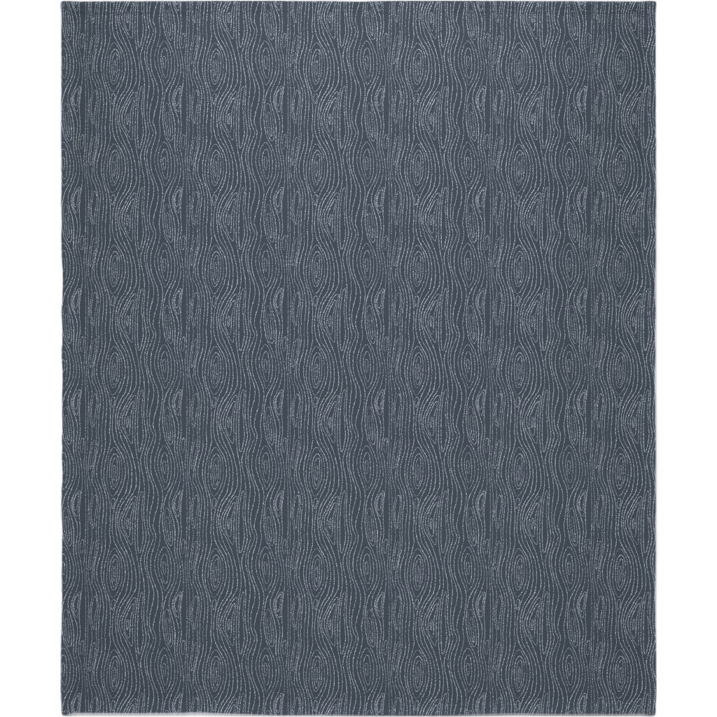 Wood Grain Blanket, Fleece, 50x60, Blue, Gray