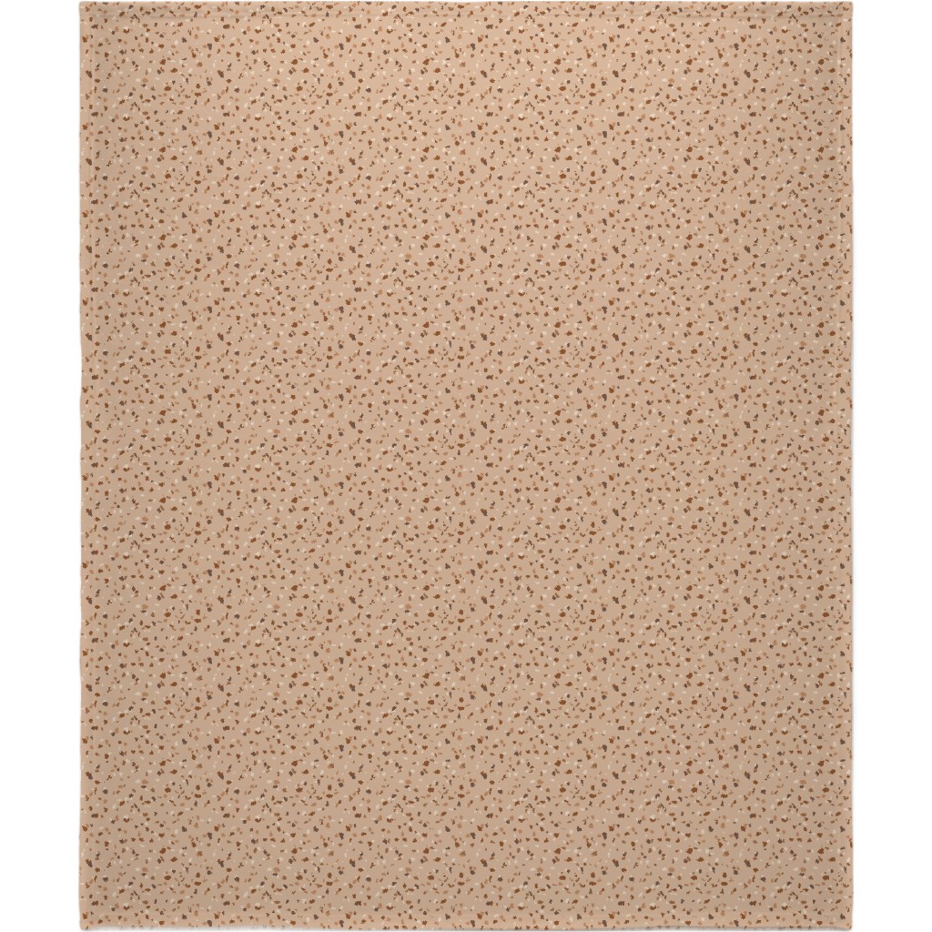 Terrazzo - Brown Blanket, Plush Fleece, 50x60, Brown