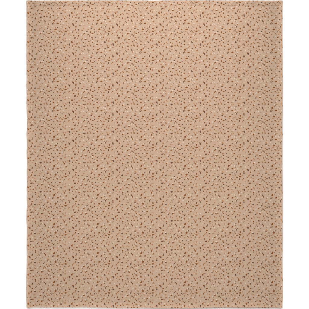 Terrazzo - Brown Blanket, Plush Fleece, 50x60, Brown, Brown