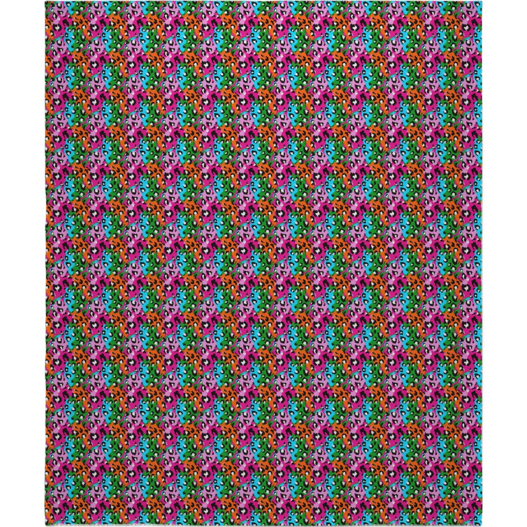 Leopard Print - Multi Blanket, Plush Fleece, 50x60, Multicolor