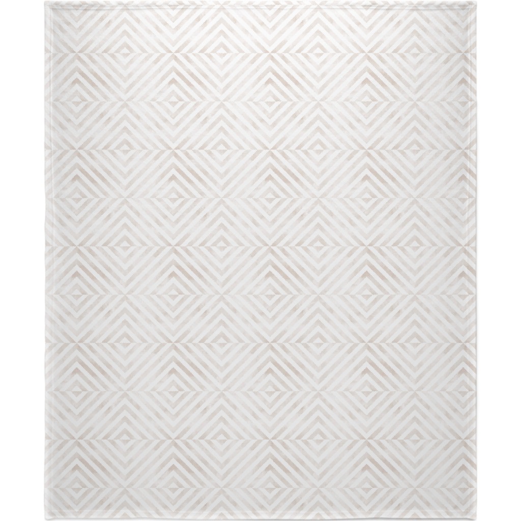 Soft Pink Angles Blanket, Plush Fleece, 50x60, White, White