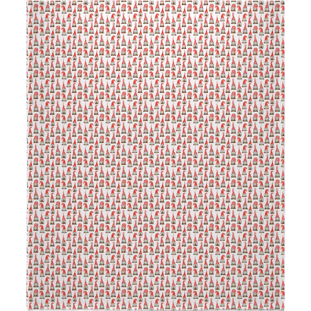 My Gnomes Blanket, Plush Fleece, 50x60, Red, Pearl